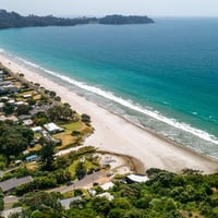 Beachfront dining at Onetangi Beach Waiheke