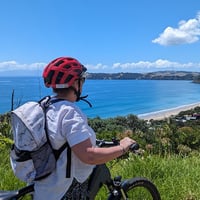 onetangi beach by ebike waiheke