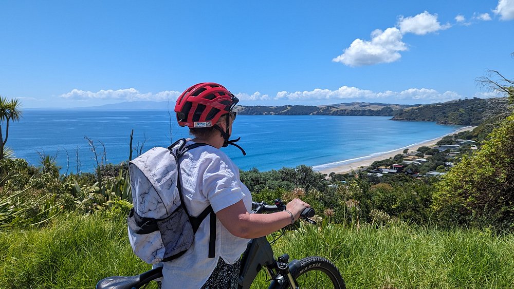 onetangi beach by ebike waiheke