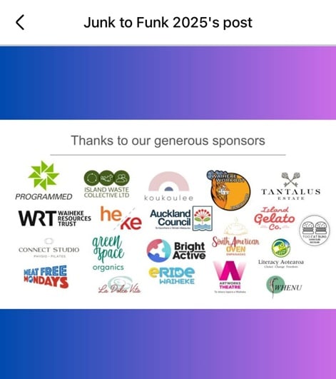 Sponsorship Waiheke Island