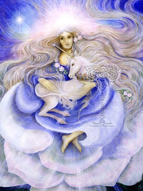 Virgin-and-the-Unicorn: Pamela Matthews: Grail Graphics - Visionary Surrealism, Spiritual Art, Symbolism, Archetypes