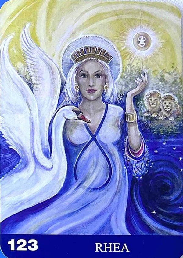 Rhea card pdd1 #123 Rhea Tarot Card #123 with solid back