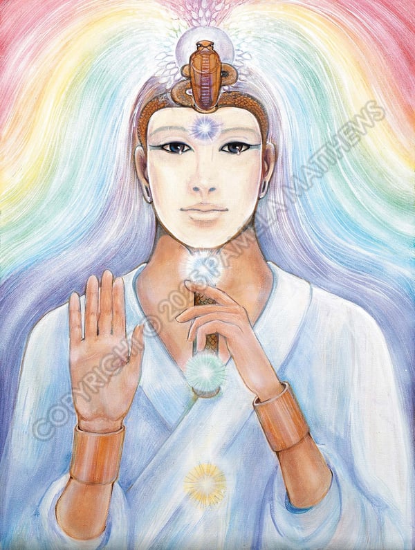 The Page of Swords in the Tarot. Name given to priests, worn by pharaohs: Bey - a title (Turkish); Serapis – serpent. Splitting out of old skin to become new again. Kundalini energy and its power