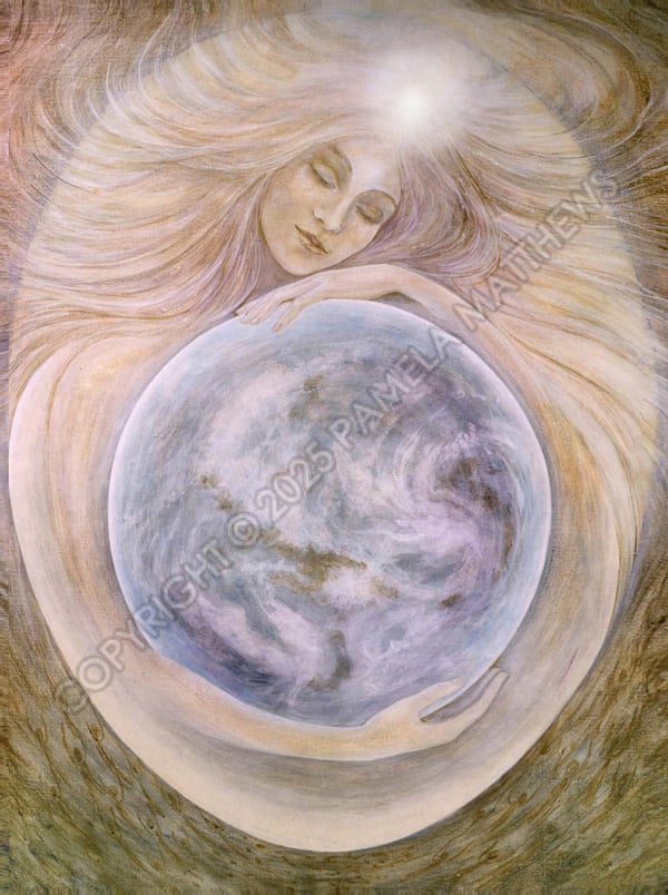 027 Sophia Original, one of a kind artwork by Pamela Matthews. Wisdom; Female aspect of God
