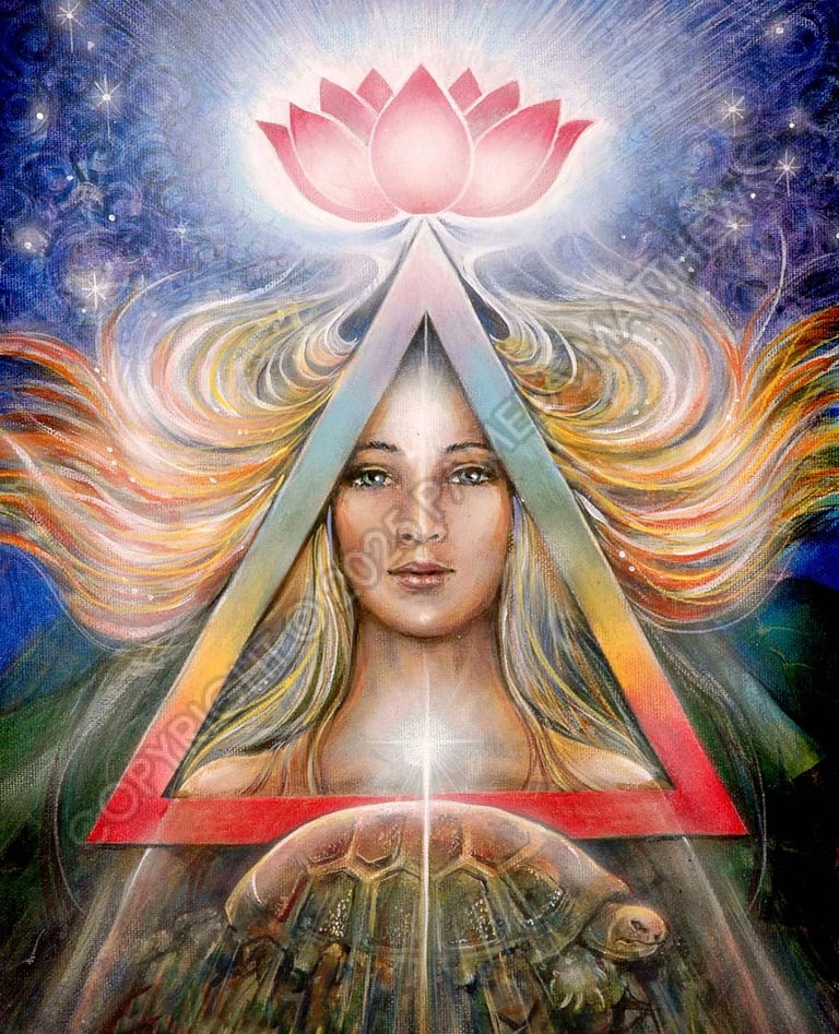 tortoise; Flaming Skull; Lotus Earth; passion; Light Levels of the Goddesses and Ourselves