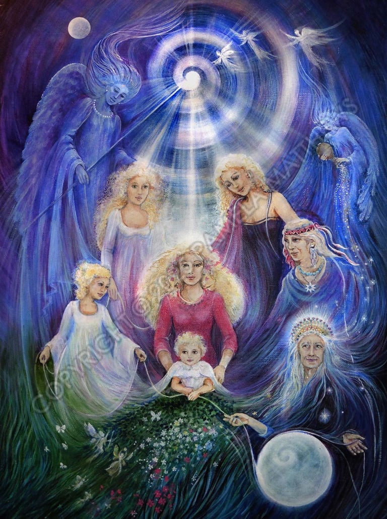 Were once declared to be Virgin, Mother and Crone, however the list is extended, switched and personally defined by education, career, family, gender, childcare and longer life…May the Goddess bless us all