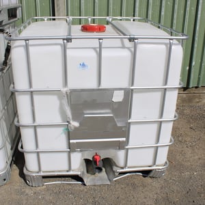 IBC TANK. POD TOTE CUBE. Caged Water Tank 1000L.  Food Grade (Caramel)