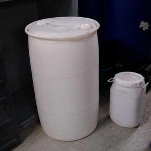 DRUM, BARREL 200 LITRE CLOSED TOP. Food Grade. NATURAL/WHITE. HDPE *NO STOCK*