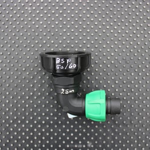BSP50 IBC ADAPTOR WITH 25mm BEND HOSE CONNECTOR