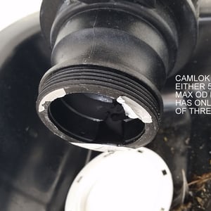 CAMLOK WITH EITHER 58MM OR 63MM MAX OD BSP FINE THREAD