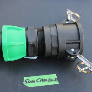 CAMLOCK FEMALE 50mm ADAPTED TO 50mm HOSE END FOR CAMLOCK IBC VALVES