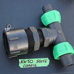 NW50 IBC ADAPTOR CAP + 32 mm T JUNCTION HOSE CONNECTOR