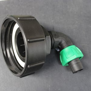 S100 X 8 COARSE IBC THREAD WITH 25MM BEND HOSE CONNECTOR