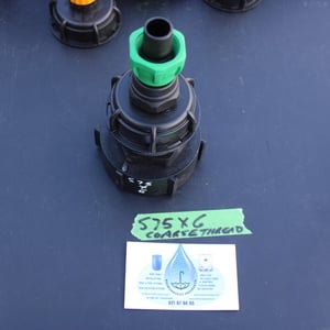 S75 X 6 COARSE THREAD IBC CAP WITH 25MM HOSE CONNECTOR