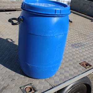 DRUM 50 LITRE BLUE PLASTIC SCREW LID. FOOD GRADE. NO STOCK
