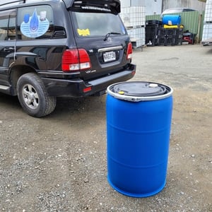 BLUE 210 LITRE PLASTIC LID & CLAMP DRUM (NOT FOOD GRADE) NO STOCK