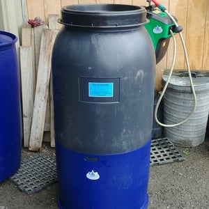 BIODIGESTER WEED ROTTER FOR GARDEN NUTRIENTS. 200 LITRE BLACK