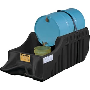 DRUM SPILL CONTAINMENT CADDY. JUSTRITE 250L / 55 GAL NEAR NEW CONDITION