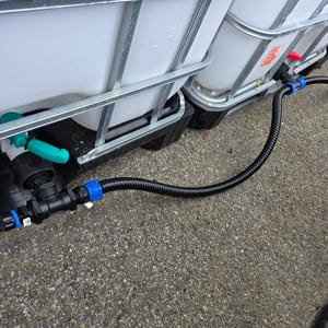 IBC 1000 LITRE TANK THREE LINK KIT. NW50 THREAD WITH 25MM HOSE