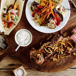 Butterflied leg of lamb with preserved lemon