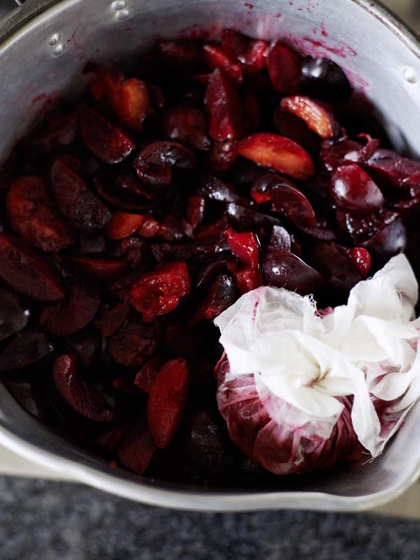 Bubbling plums