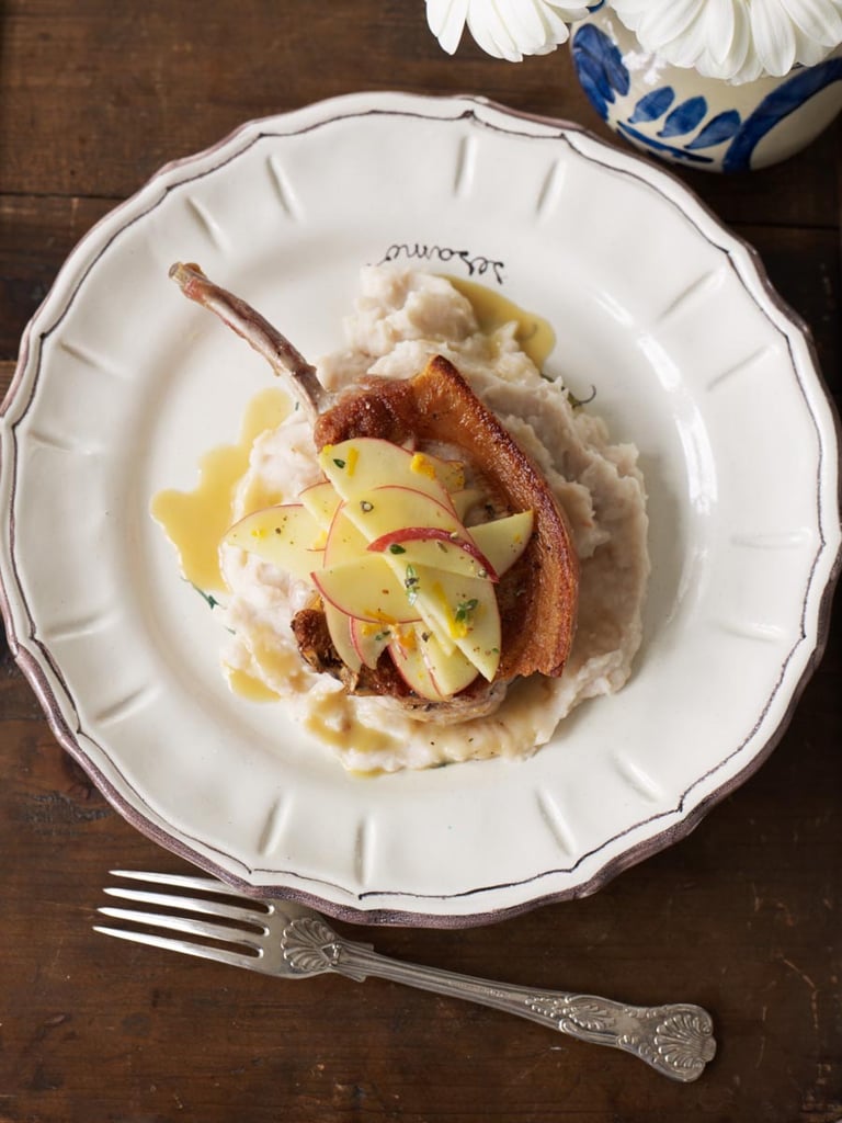 Pork cutlets with fresh apple salad