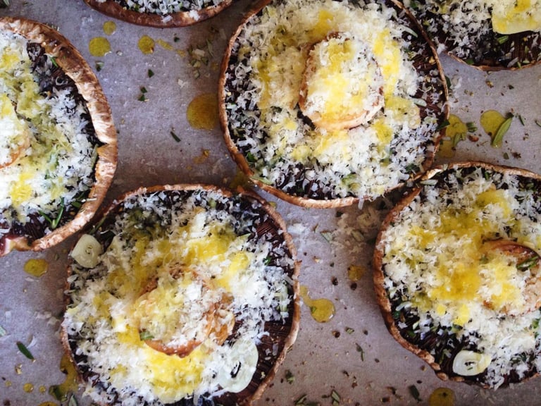 Baked mushrooms
