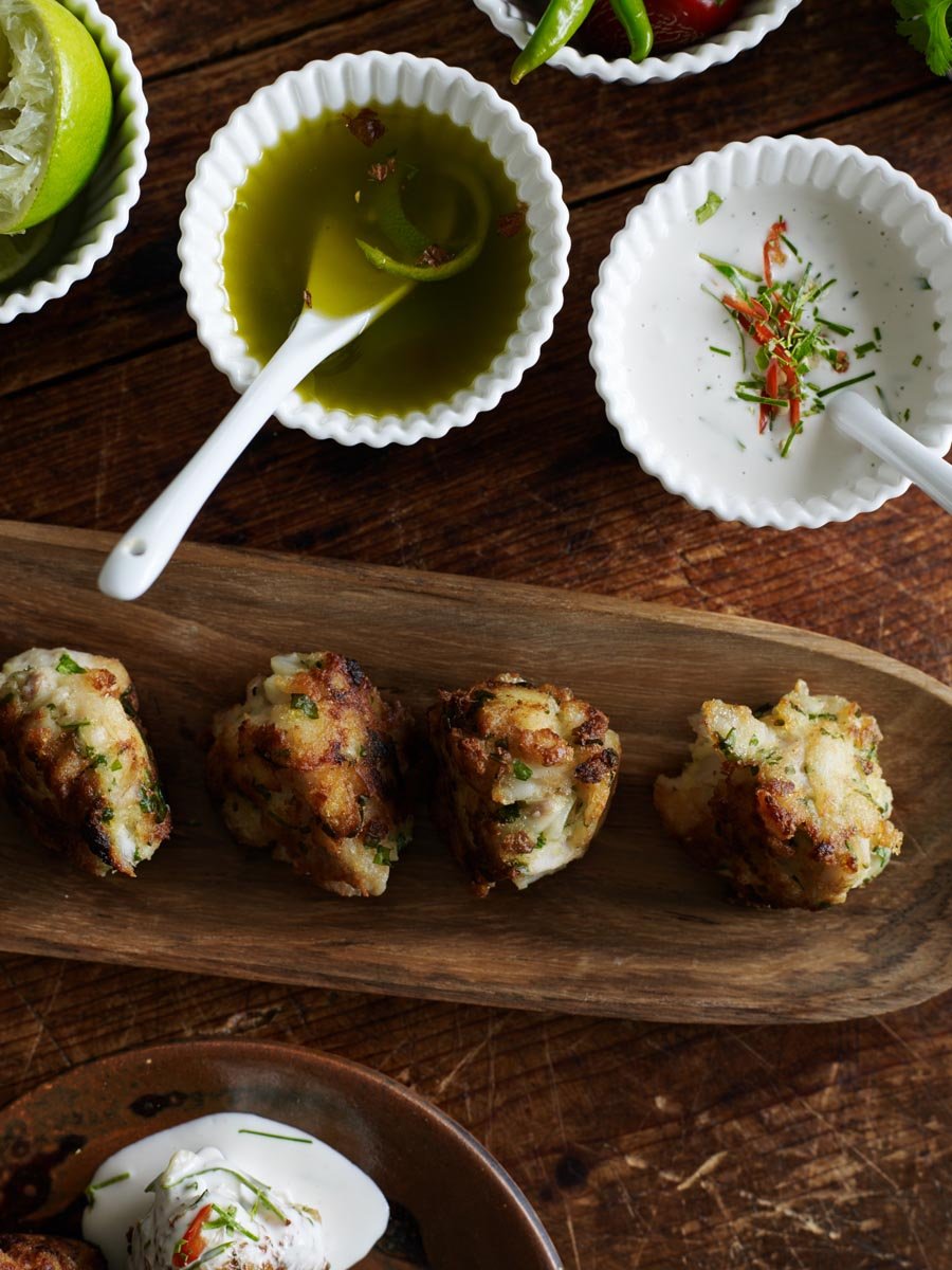 Fish cakes with coconut & lime