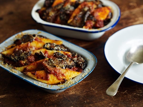 Polenta Pie with Eggplant