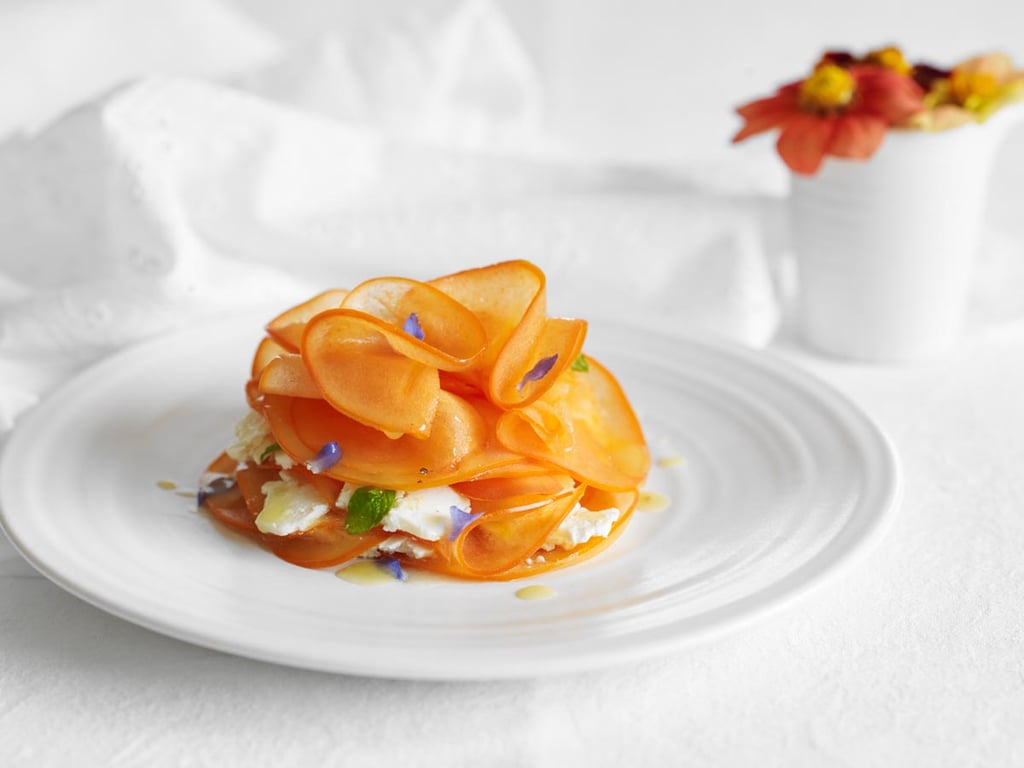 Persimmon & feta salad