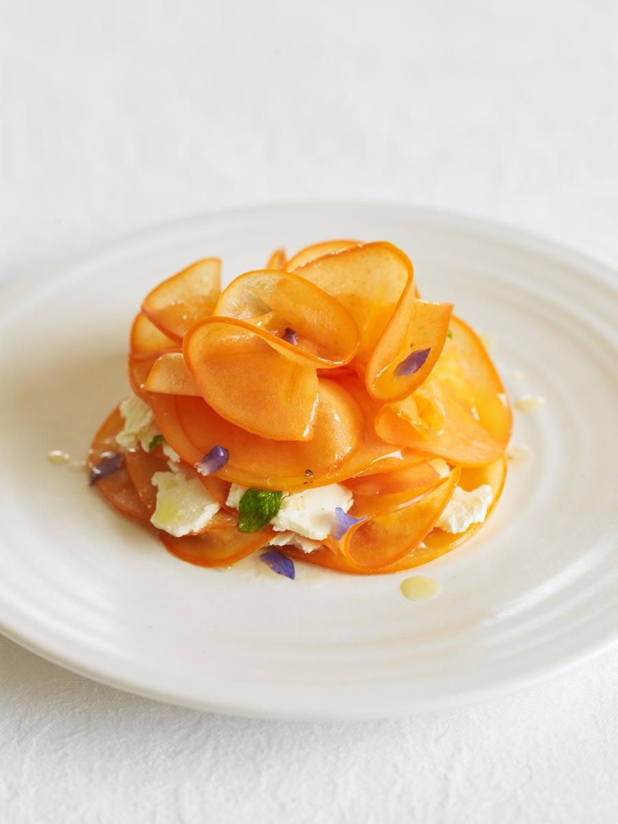Persimmon & feta salad