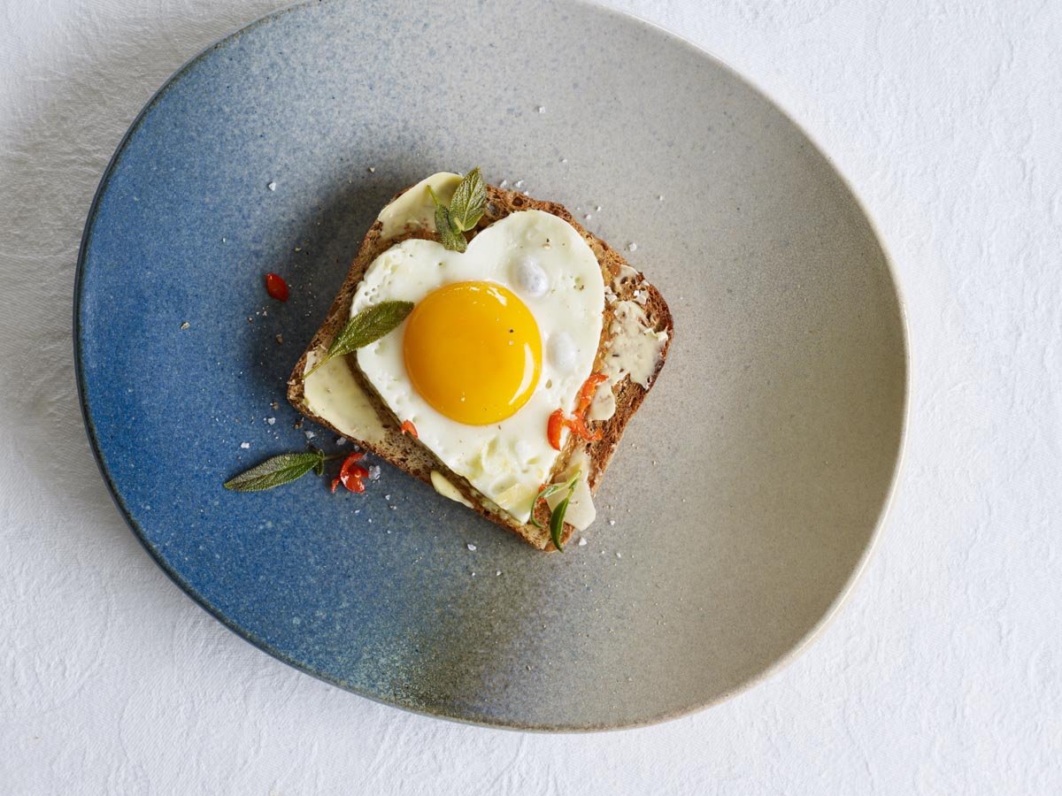 Heart-shaped egg