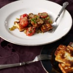 Paneer with golden raisins