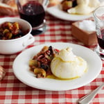 Burrata with caponata