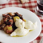Burrata with caponata