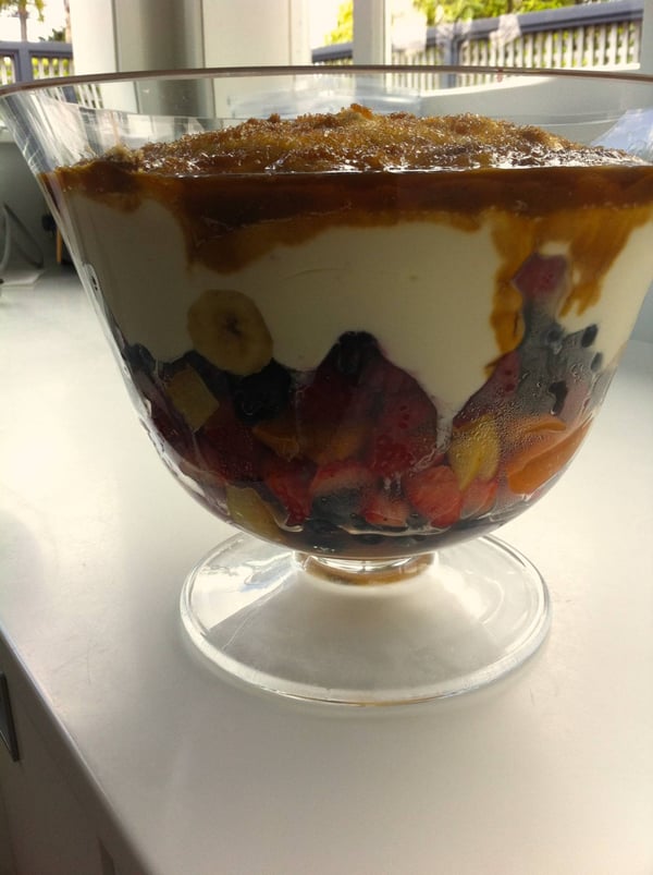 Sugared yoghurt cream