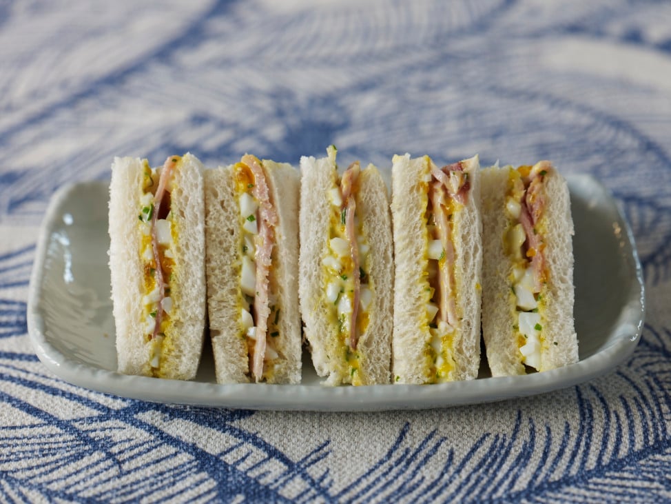 Hot-smoked salmon & cucumber sandwiches
