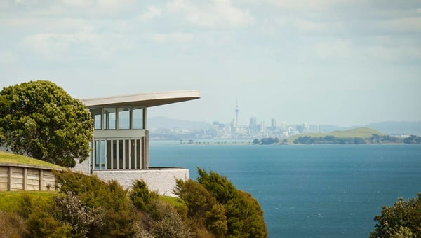 Te Whau restaurant looking towards Auckland city