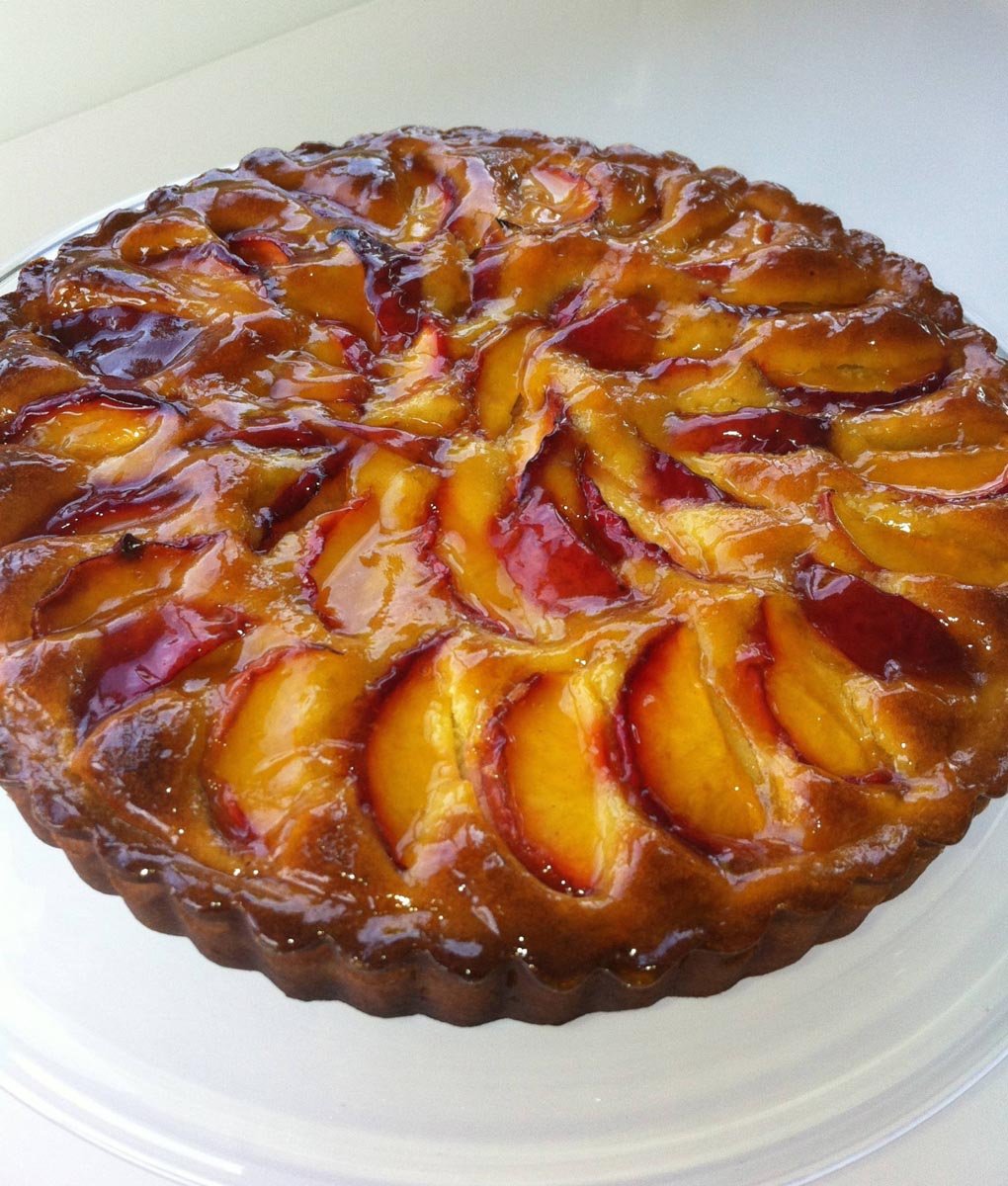 Nectarine & frangipane tart
