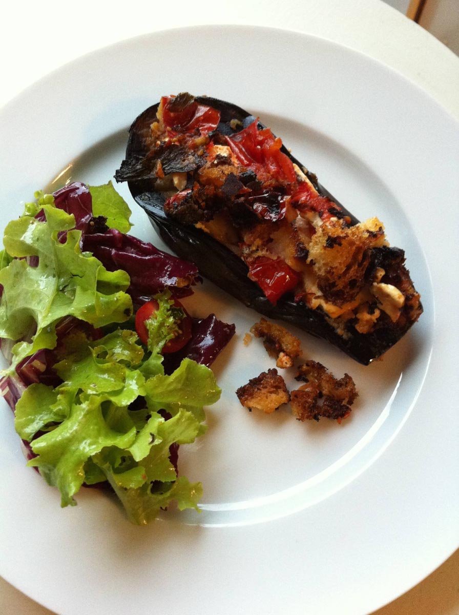 Eggplants with Feta & Honey