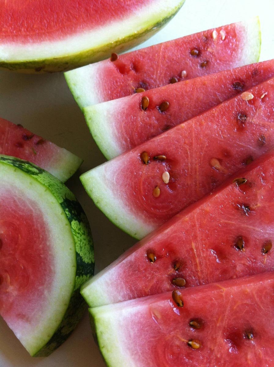 Sliced watermelon