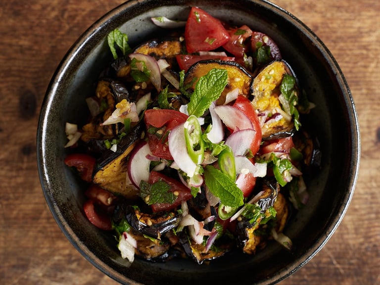 Fresh eggplant chutney