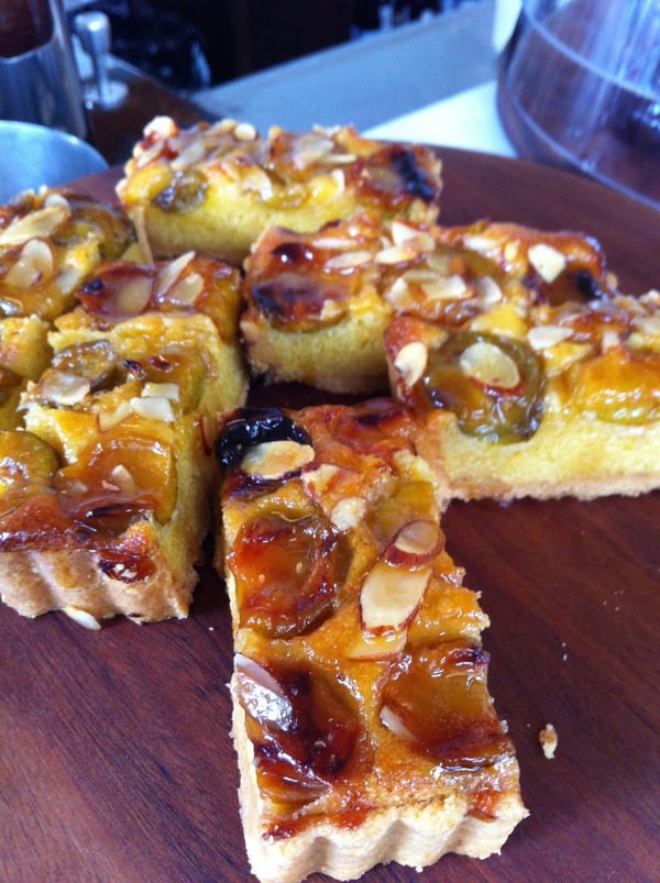 Greengage slice