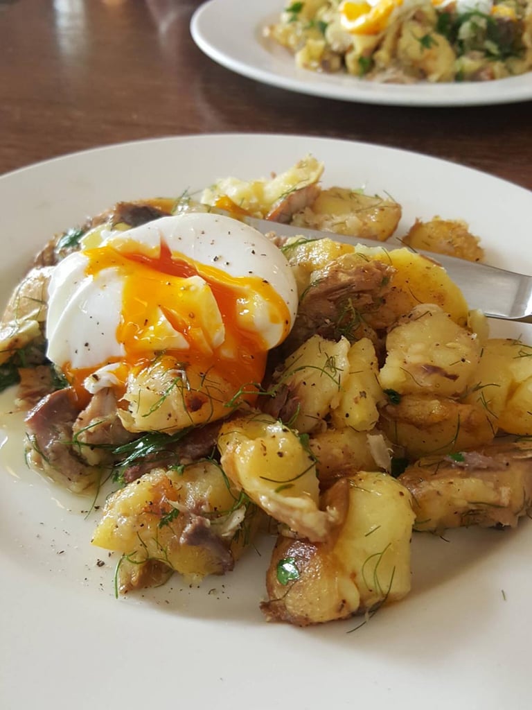 Smoked mackarel hash