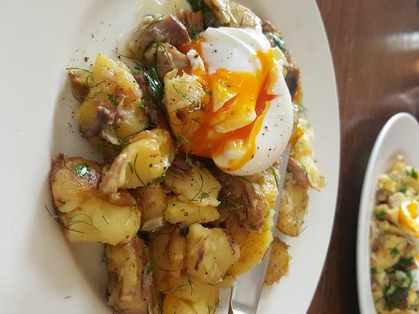 Smoked mackarel hash