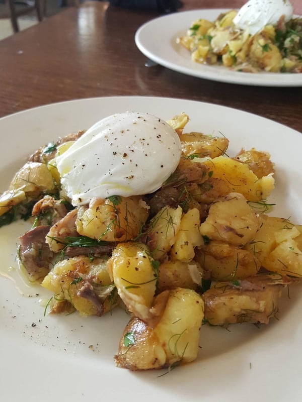 Smoked mackerel hash