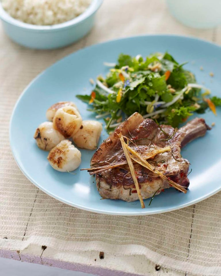pork chops with lychees