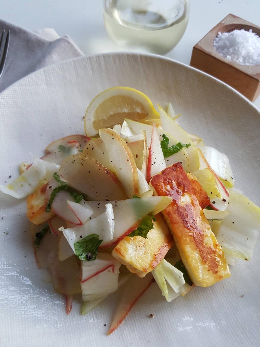 Witloof, Pear & Haloumi Salad
