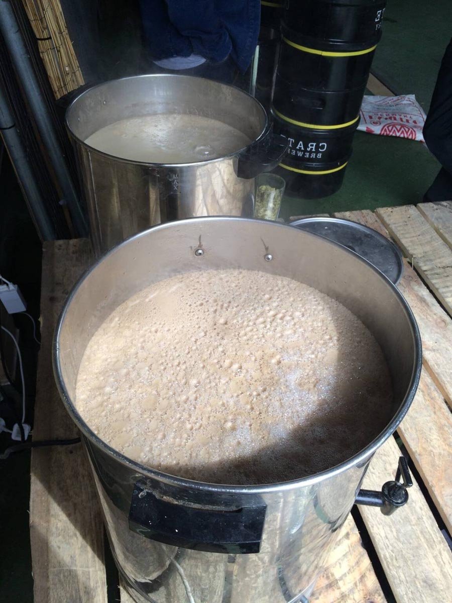 frothy beer