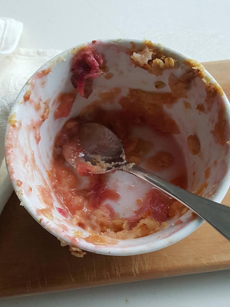 Rhubarb, Apple & Ginger Crumble